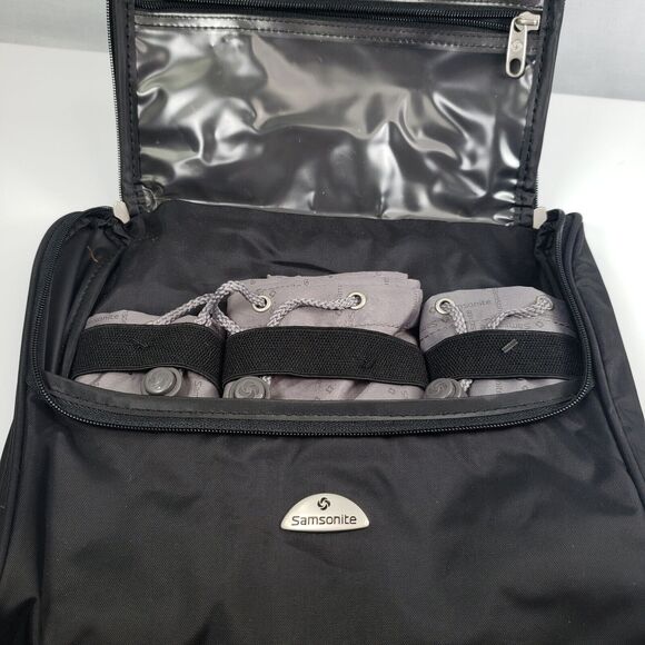 Samsonite Black Toiletry Bag Travel Kit with Laundry and Shoe Bags - Picture 10 of 15